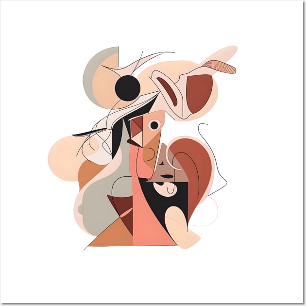 Picasso Style Mother and Toys Wall Art by UKnowWhoSaid